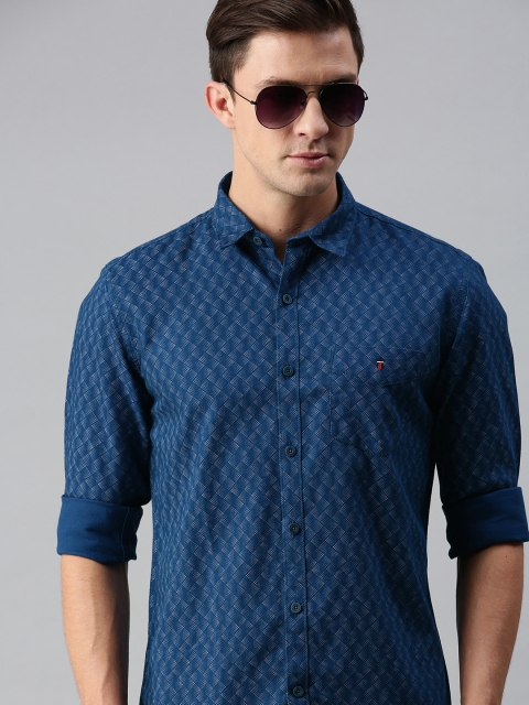 

Louis Philippe Sport Men Navy Blue Super Slim Fit Casual Shirt