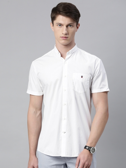 

Louis Philippe Sport Men White Slim Fit Pure Cotton Solid Casual Shirt