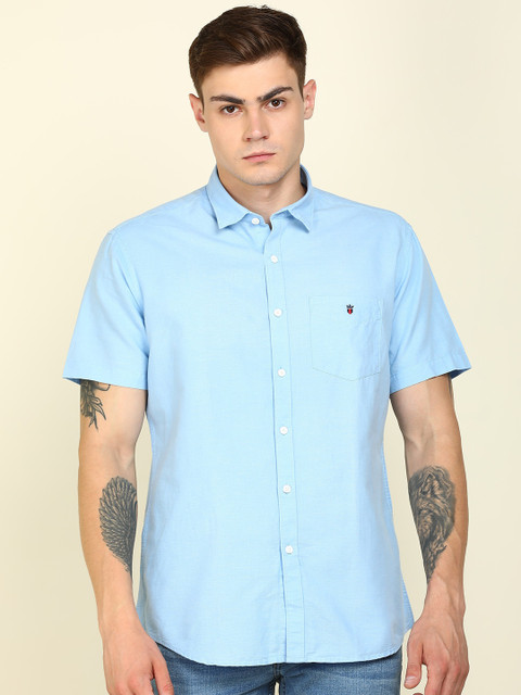 

Louis Philippe Sport Men Blue Solid Slim Fit Casual Shirt