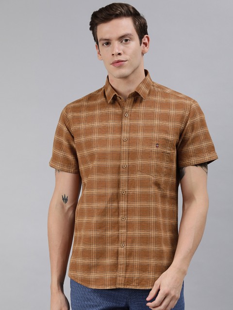 

Louis Philippe Sport Men Brown Slim Fit Checked Casual Shirt
