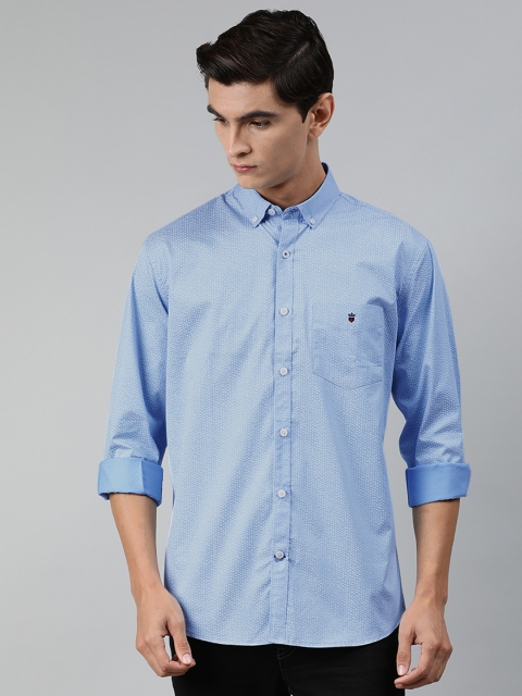 

Louis Philippe Sport Men Blue & White Slim Fit Micro Ditsy Printed Casual Shirt