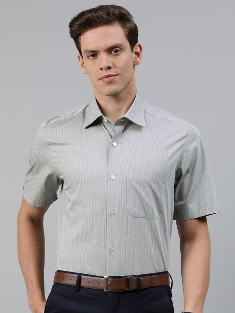 

Louis Philippe Men Grey Regular Fit Solid Formal Shirt
