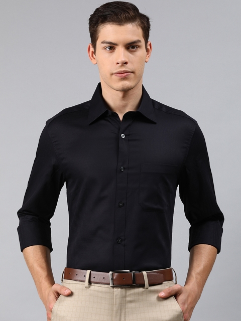 

Louis Philippe Men Black Classic Fit Self Design Formal Shirt