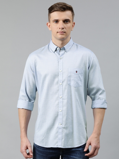

Louis Philippe Sport Men Blue & White Slim Fit Printed Casual Shirt