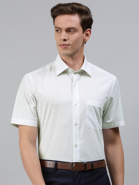 

Louis Philippe Men White & Black Regular Fit Striped Formal Shirt