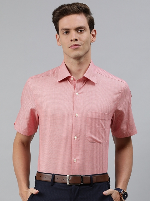 

Louis Philippe Men Red Classic Fit Checked Formal Shirt