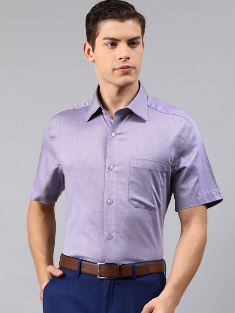 

Louis Philippe Men Lavender Regular Fit Solid Formal Shirt