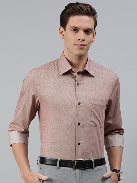 

Louis Philippe Men Maroon Classic Regular Fit Geometric Printed Formal Shirt