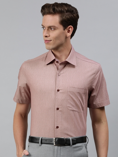 

Louis Philippe Men Maroon Classic Regular Fit Geometric Printed Formal Shirt