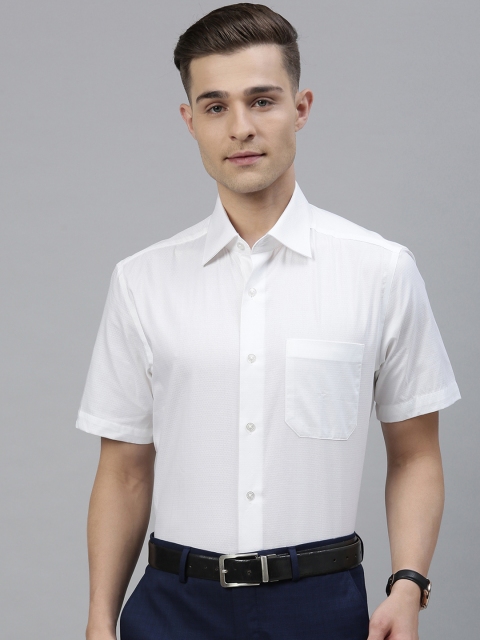 

Louis Philippe Men White Regular Fit Solid Casual Shirt