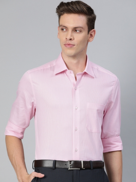 

Louis Philippe Men Pink Regular Fit Solid Casual Shirt