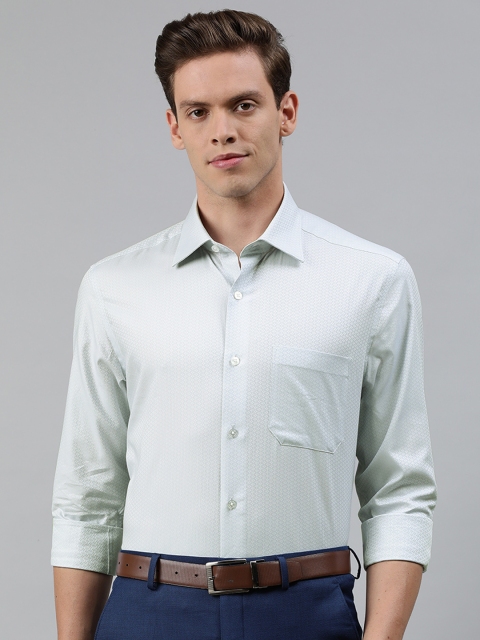 

Louis Philippe Men Grey Classic Regular Fit Self Design Formal Shirt