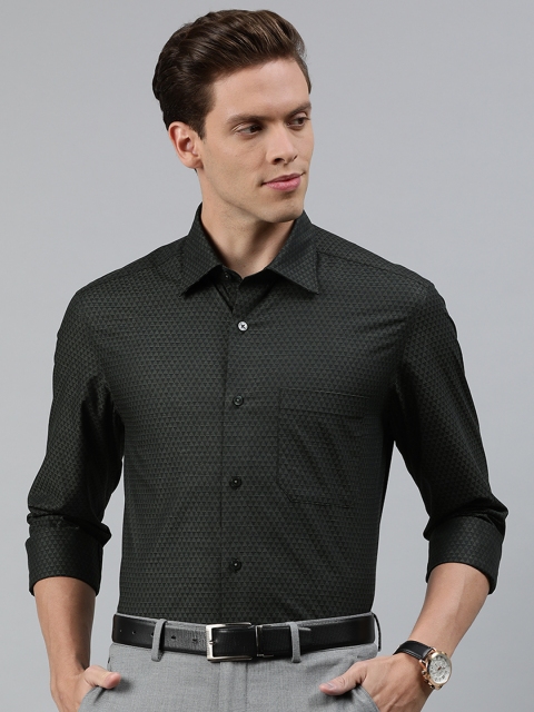 

Louis Philippe Men Black Classic Regular Fit Self Design Formal Shirt