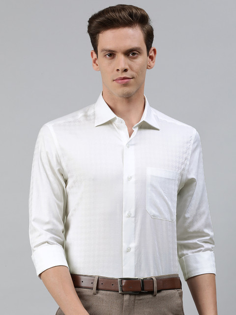 

Louis Philippe Men White Classic Fit Solid Formal Shirt