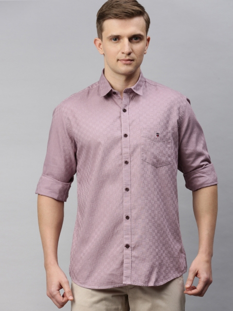 

Louis Philippe Sport Men Pink Slim Fit Self Design Casual Shirt