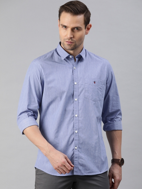 

Louis Philippe Sport Men Blue Slim Fit Self Design Casual Shirt