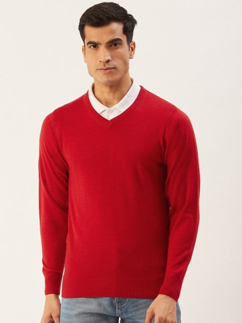 

Monte Carlo Men Red Solid Pullover
