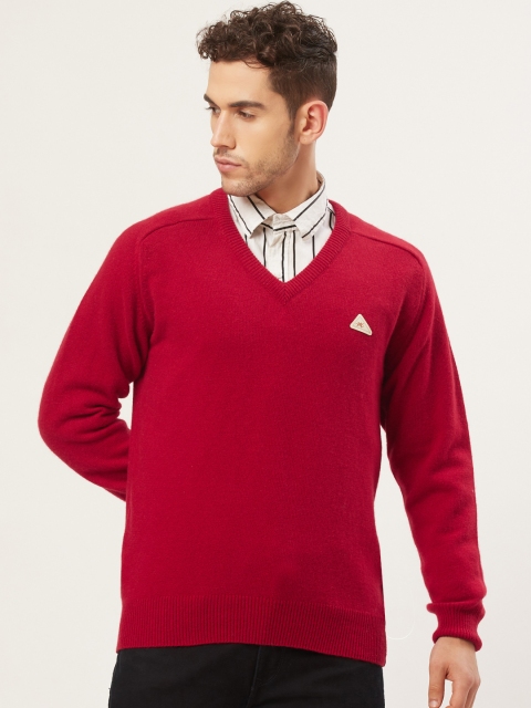 

Monte Carlo Men Red Solid Pullover