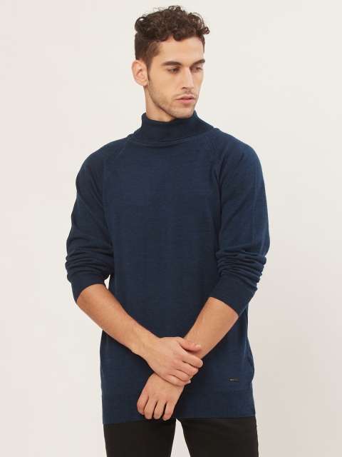 

Monte Carlo Men Navy Blue Solid Pullover Sweater