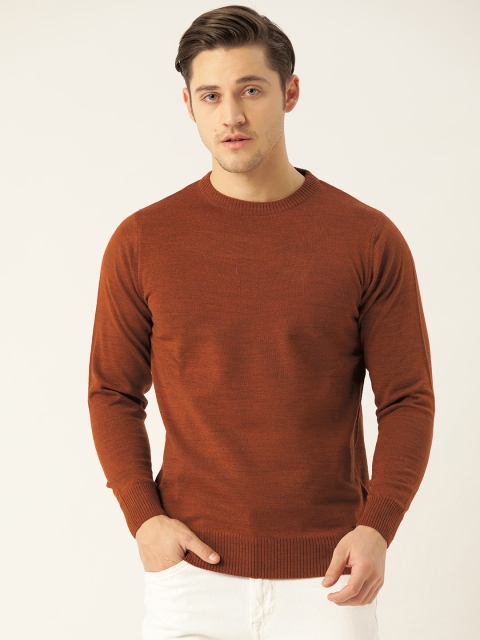 

Monte Carlo Men Rust Brown Solid Pullover