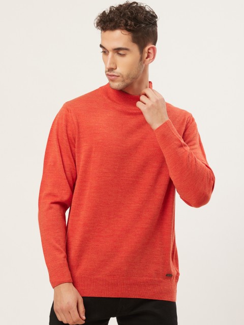 

Monte Carlo Men Orange Solid Pullover