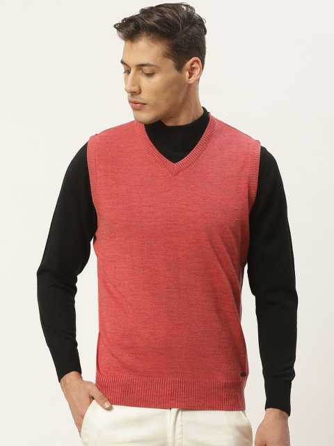 

Monte Carlo Men Pink Solid Sweater Vest