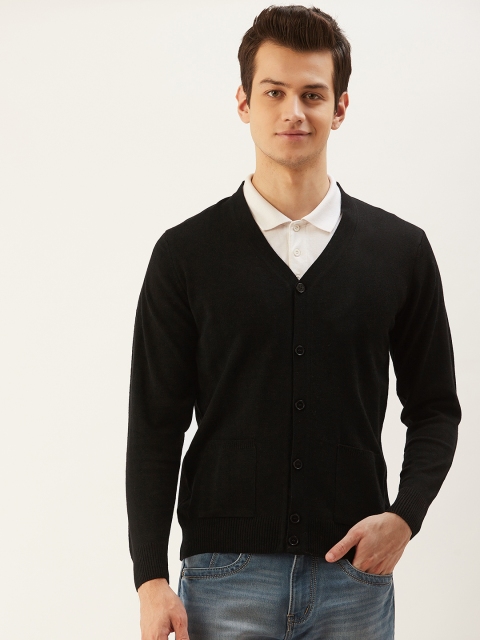 

Monte Carlo Men Black Solid Cardigan