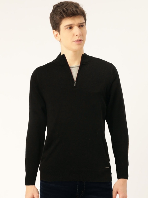 

Monte Carlo Men Black Solid Pullover Sweater