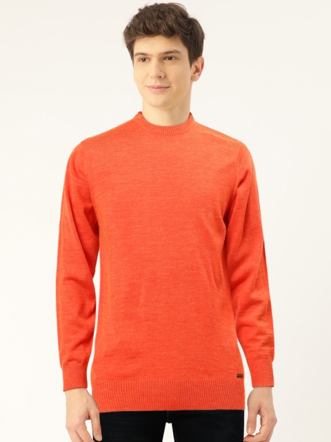 

Monte Carlo Men Orange Solid Pullover Sweater