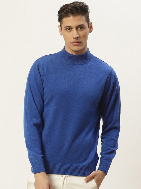 

Monte Carlo Men Blue Solid Woollen Pullover