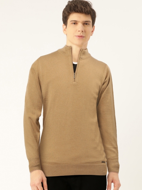

Monte Carlo Men Beige Solid Pullover Sweater