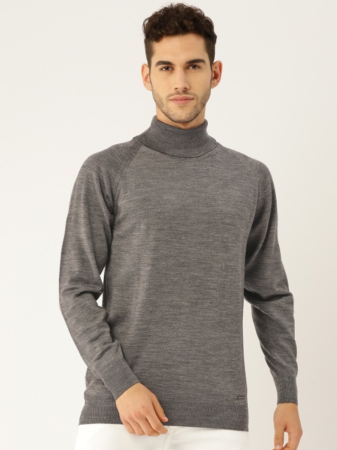 

Monte Carlo Men Charcoal Grey Solid Pullover Sweater