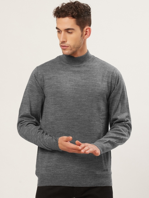 

Monte Carlo Men Charcoal Grey Solid Pullover