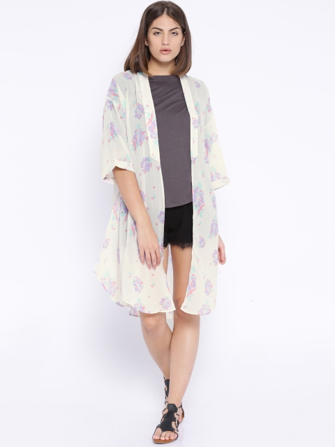 

People Off-White Floral Printed Shrug