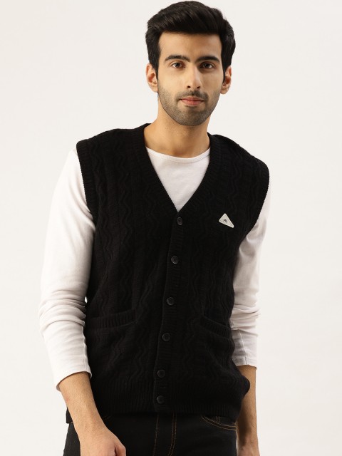 

Monte Carlo Men Black Chevron Design Cardigan