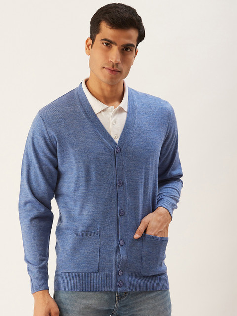 

Monte Carlo Men Blue Solid Cardigan