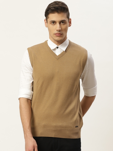 

Monte Carlo Men Beige Solid Sweater Vest