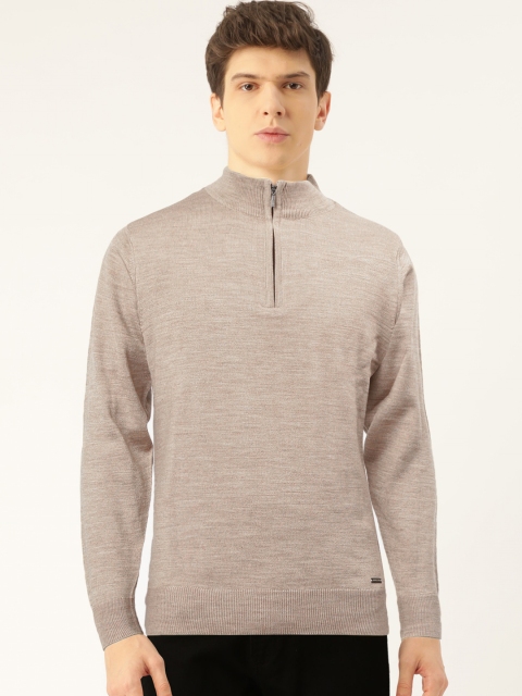 

Monte Carlo Men Beige Solid Pullover Sweater