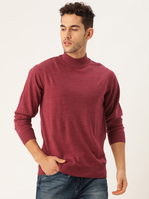 

Monte Carlo Men Maroon Solid Pullover Sweater