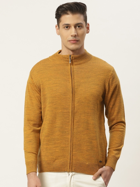 

Monte Carlo Men Mustard Yellow Solid Cardigan