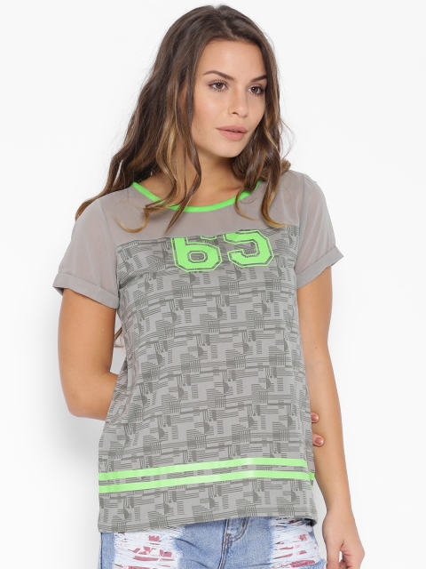 

People Grey Printed Top