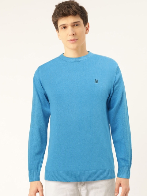 

Monte Carlo Men Blue Solid Pullover Sweater