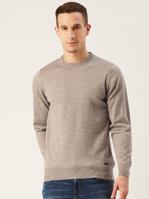 

Monte Carlo Men Beige Solid Pullover Sweater