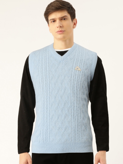 

Monte Carlo Men Blue Cable Knit Sweater Vest
