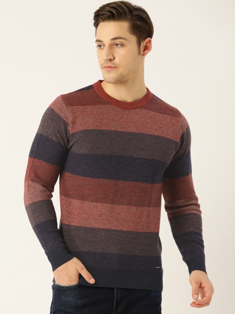 

Monte Carlo Men Red & Blue Striped Pullover
