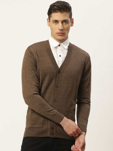 

Monte Carlo Men Brown Solid Cardigan