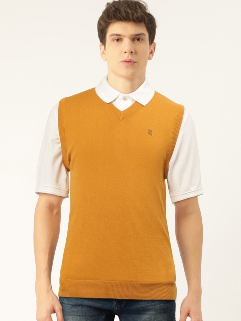 

Monte Carlo Men Mustard Yellow Solid Vest