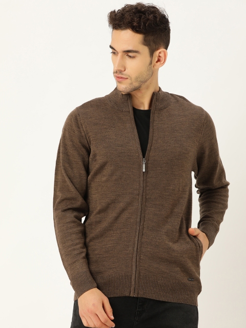 

Monte Carlo Men Coffee Brown Solid Cardigan