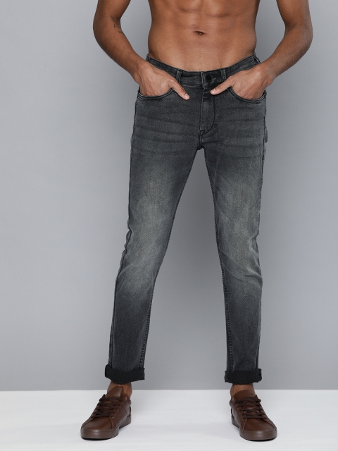 

HERE&NOW Men Grey Skinny Fit Mid-Rise Clean Look Stretchable Jeans