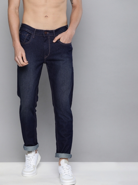 

HERE&NOW Men Blue Slim Fit Mid-Rise Clean Look Stretchable Jeans